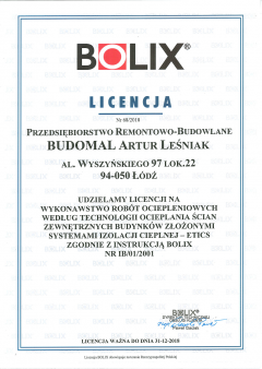 certyfikat bolix
